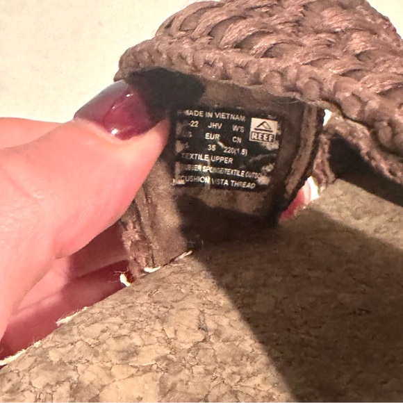 Reef Cushion Vista Braid Thread Open Toe Slide Sandals Size 5 Brown - Picture 6 of 6